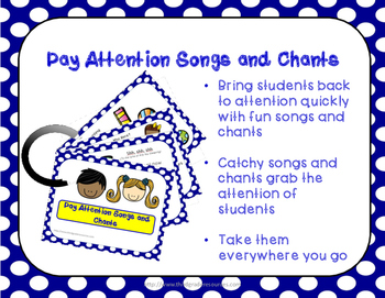 Preview of FREE PREVIEW:  Pay Attention Chants and Songs