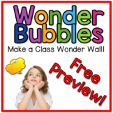 FREE PREVIEW! Wonder Bubbles for Wonder Wall and Genius Hour