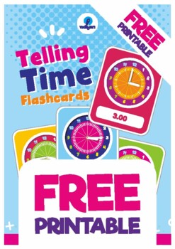 Preview of FREE PRINTABLE - Telling Time Flashcards