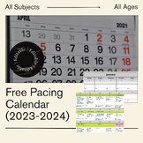 FREE Pacing Calendar 2023-2024 (Google Docs)