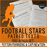 FREE Football Paired Texts: Peyton Manning & Cam Newton: N