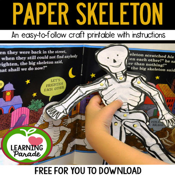 Preview of FREE Halloween Paper Skeleton Craft