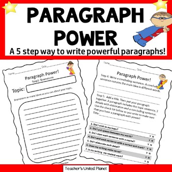 Preview of FREE Descriptive Paragraph Writing Template