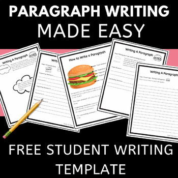 Preview of Paragraph Writing Made Easy Student Template FREE
