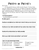 FREE Parent Survey for Back to School!