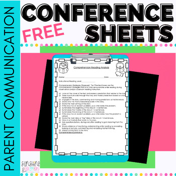 Preview of FREE Parent Teacher Conference Forms for Primary Grades