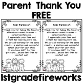FREE Parent-Teacher Conference THANK YOU's