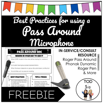 Preview of FREE Pass Around Microphone In Service Resource | Deaf Education | DHH Itinerant