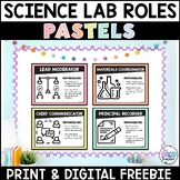 FREE Pastel Science Lab Roles Posters & Job Cards for Grou
