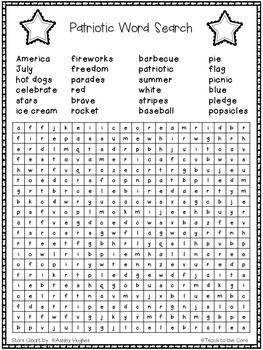 free patriotic word search by teach to the core tpt