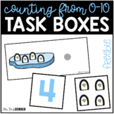 FREE Penguin Counting 0-10 Task Cards