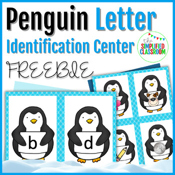 FREE Penguin Letter Identification ID Center for B D P and Q | TpT