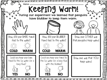 FREE Penguin Science Experiment - Blubber Glove - Directions and