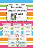 Perimeter, Area & Volume Word Wall - 20 words