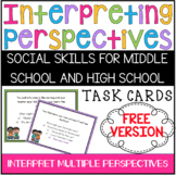 FREE Perspective Taking Scenarios! Social Skills for Middl