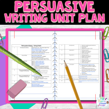 Preview of FREE Persuasive Writing Pacing Guide l 15 Day Unit Plan