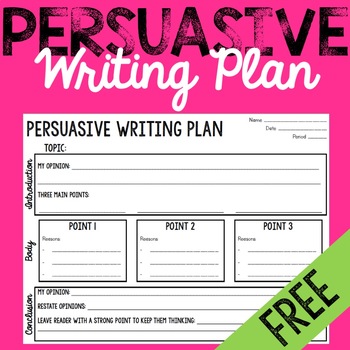 week 3 persuasive essay writing plan