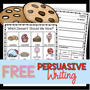 Preview of FREE Persuasive writing prompt kindergarten - first grade writer's workshop