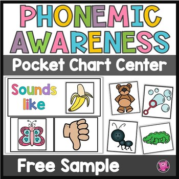 Preview of FREE Phonemic Awareness Pocket Chart Activities for ABC