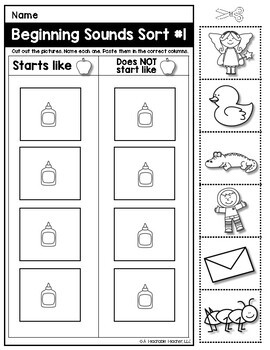 FREE Phonemic Awareness Worksheets by A Teachable Teacher | TpT