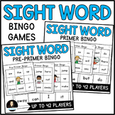 Pre-Primer and Primer Sight Word Bingo Games Dolch Words