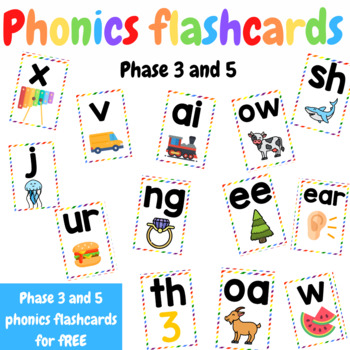 Tapis Early learning Phase 3 Phonics Grand Flash Cartes EYFS Sons diagraphs 
