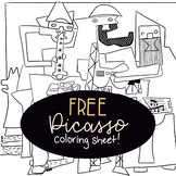 FREE Picasso "Three Musicians" Coloring Sheet