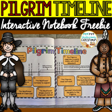 FREE! Pilgrim Timeline: Interactive Notebook | Thanksgivin