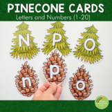 FREE Pinecone Letter and Number Cards