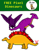 FREE Pixel Dinosaur Clip Art {Video Game Style Art}