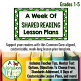 Shared Reading Made Easy: Weekly Lesson Plan Template For 