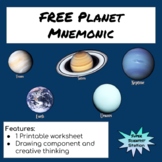 FREE: Planet Mnemonic Worksheet