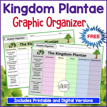 Preview of FREE Plant Kingdom Graphic Organizer
