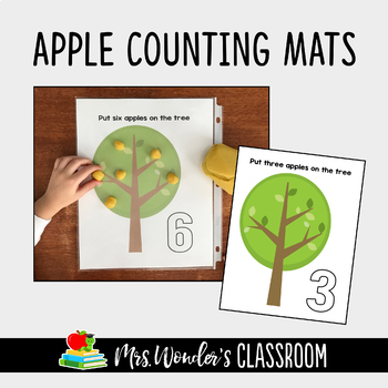 Preview of FREE Play Dough Counting Mats - Apple Counting Activity - Kindergarten Numbers