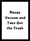 FREE Please Vacuum Sign