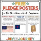 FREE Pledge Posters for the Christian School Classroom