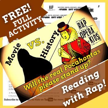 Preview of FREE Pocahontas Reading Comprehension Passage Activities for 4th and 5th Grade