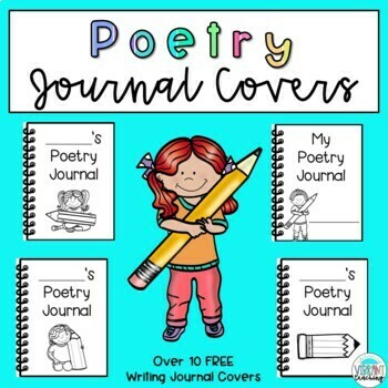 Poetry Journal Covers by Vibrant Teaching- Angela Sutton | TpT