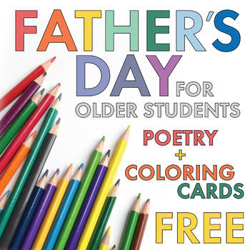 Preview of FREE Poetry Lesson, Father’s Day Card Materials for Older Students/Teens