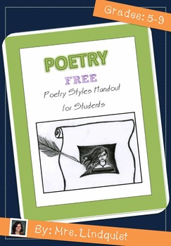 Preview of FREE Poetry Styles Handout for Students