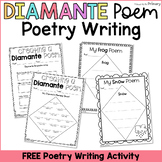 FREE Diamante Poetry Writing Activities - Poetry Month Lesson