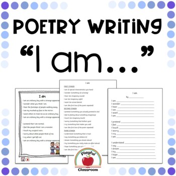Preview of FREE Poetry Writing Lesson - I am