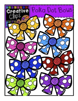 Preview of FREE Polka Dot Bows {Creative Clips Digital Clipart}