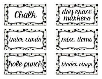 FREE Polka Dots Teacher Toolbox Labels by Teach with Mimi | TPT