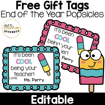 Back to School Gift Tags  Students Teacher Staff Gift Tags