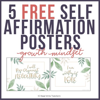 Preview of FREE Positive Affirmation Posters