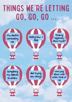 Preview of FREE Positive Affirmations Poster: "Things we’re letting go, go, go ..."