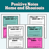 FREE Positive Note Home Templates Upper Elementary Middle School