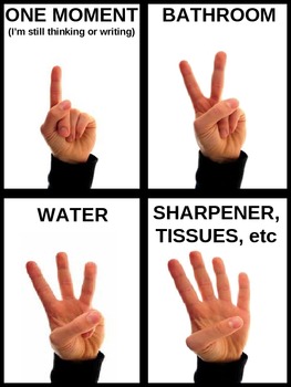 Preview of FREE Poster Classroom Management Hand Signals