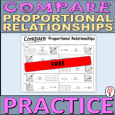 FREE Practice worksheet - Compare Proportional Relationshi